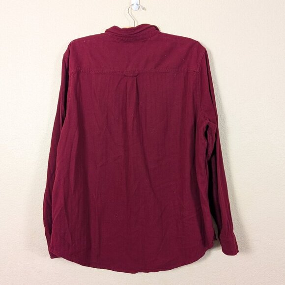 Woolrich 100% Brushed Cotton Flannel Button Down Shirt Mens XXL Wine Red Casual - Picture 3 of 9
